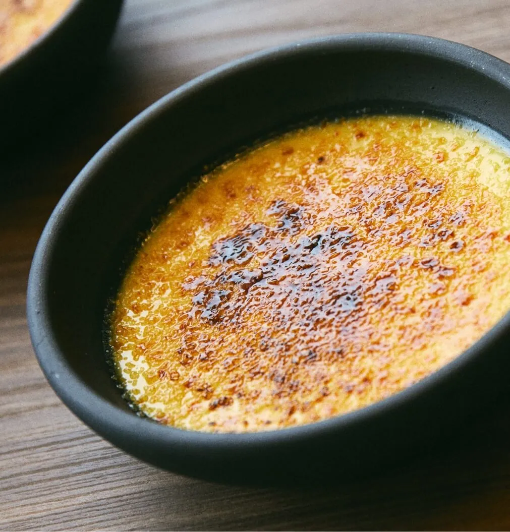 Creme brûlée erva peixeira e limão